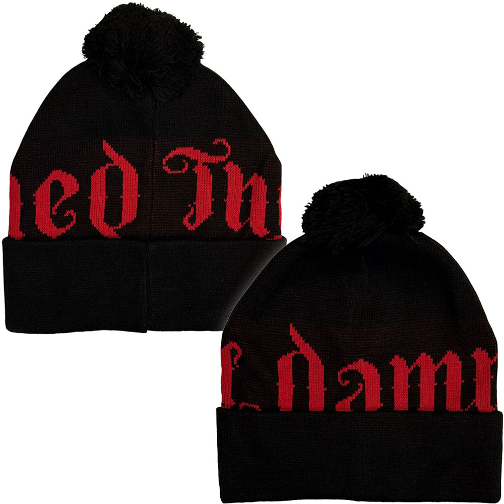 DAMNED - Red Logo / バックプリントあり / Bobble Beanie / ツアー会場限定